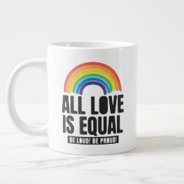 Taza De Café Gigante Todo el amor es igual orgullo LGBT igualdad de der