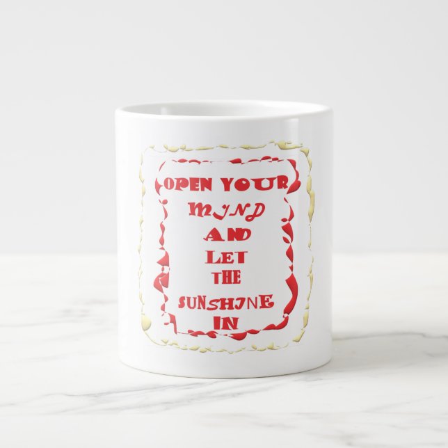 TAZA DE CAFÉ GIGANTE TODO SOBRE LA SALUD DEL ESPÍRITU MENTAL (Frente)