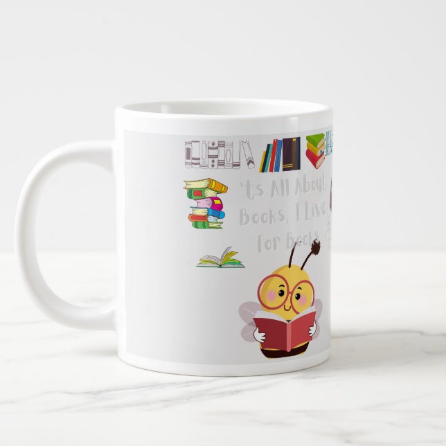 Taza De Café Gigante Todo sobre libros (Izquierda)