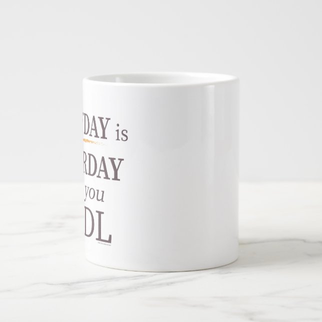 Taza De Café Gigante Todos los días son Satsurday - Bitcoin Jumbo Mug 2 (Frente)