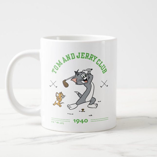 Taza De Café Gigante Tom y Jerry Golfing Club 1940 (Izquierda)
