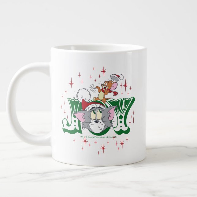 Taza De Café Gigante Tom y Jerry Holiday Joy (Izquierda)