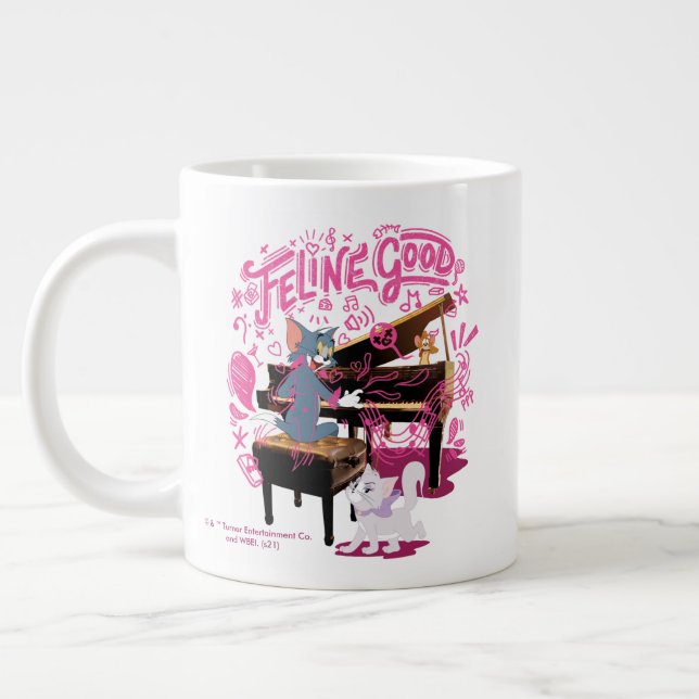 Taza De Café Gigante Tom y Jerry Play Piano - Feline Good (Izquierda)
