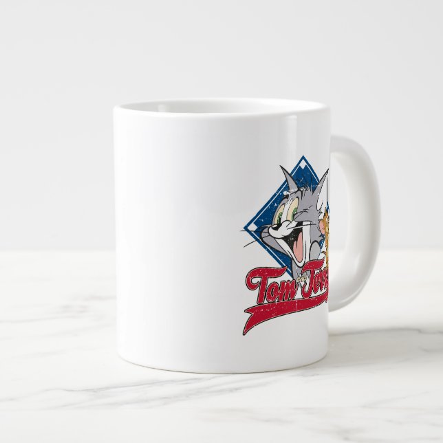 Taza De Café Gigante Tom Y Jerry | Tom Y Jerry En Diamante De Béisbol (Derecha)
