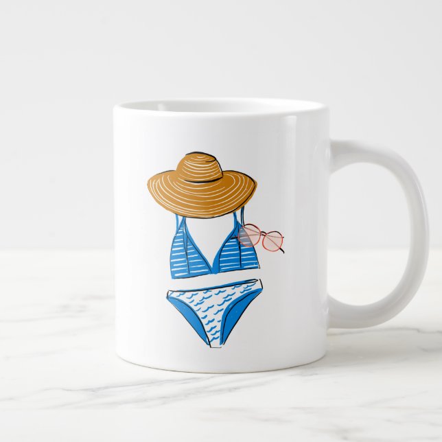 Taza De Café Gigante Tome el sol - Blue Swimsuit 2 (Derecha)
