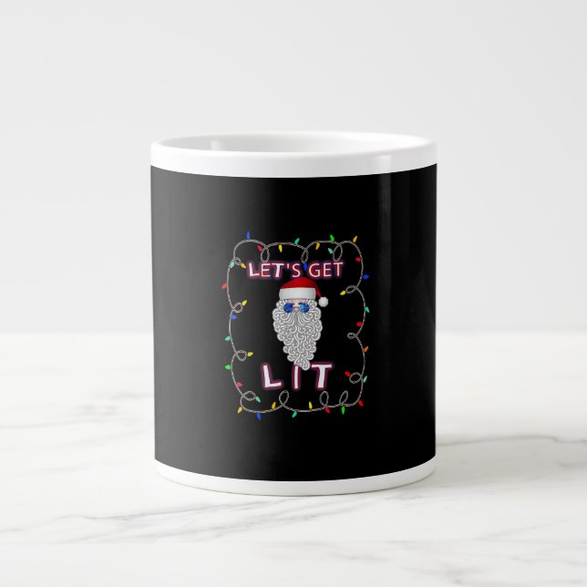 Taza De Café Gigante Tomemos Navidades graciosos y livianos (Frente)