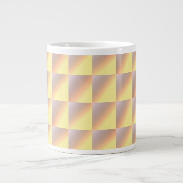 Taza De Café Gigante Tone-on-tone squares. (Frente)