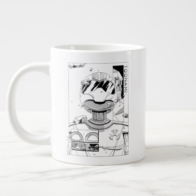 Taza De Café Gigante Toonami TOM 5 y SARA Comic Style Parachoque (Izquierda)