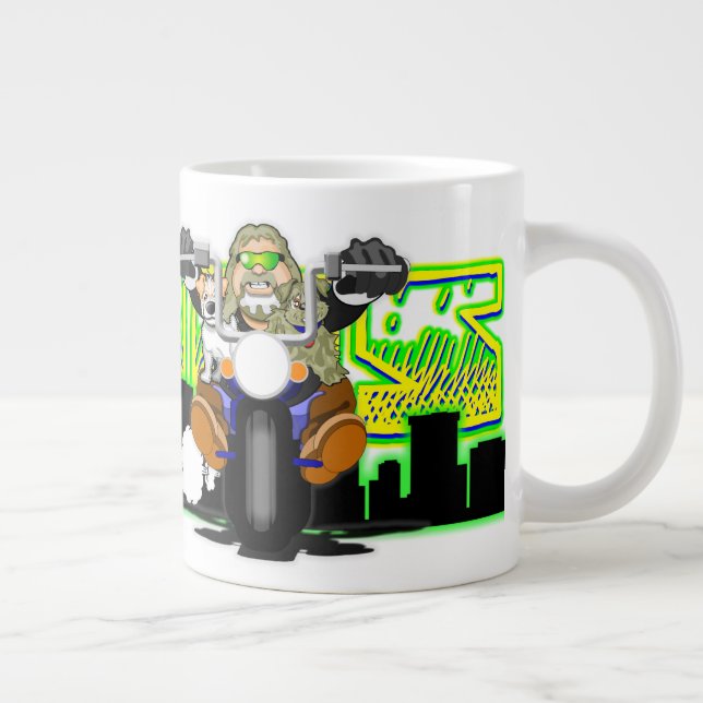 Taza De Café Gigante Toones de motociclismo de Bubba (Derecha)