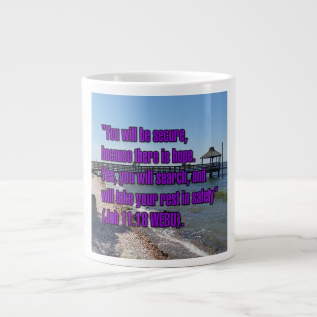 Taza De Café Gigante Trabajo 11:18 WEBU Mug (Frente)