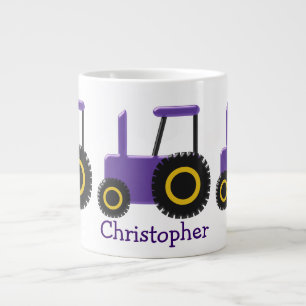 Taza De Café Gigante Tractor púrpura