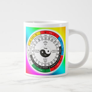 Taza De Café Gigante Tradicional reloj de cuerpo de medicina china clás