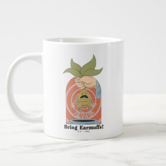 Taza De Café Gigante "¡Traigan orejeras!" Gráfico de Mandrake gritando