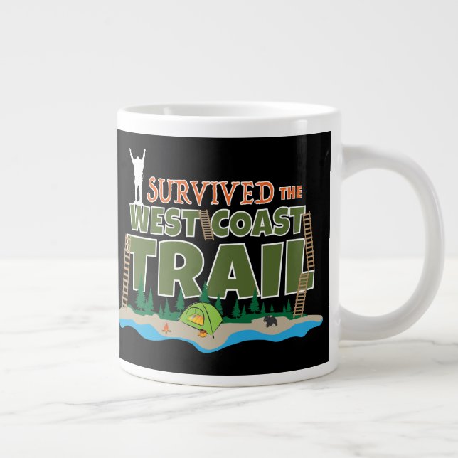Taza De Café Gigante Trail de la costa oeste, sobreviví al sendero de l (Derecha)