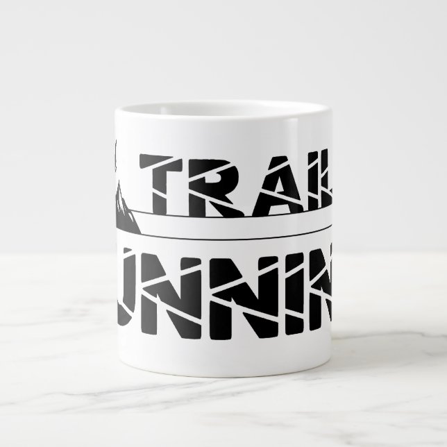 Taza De Café Gigante Trail Running Adler Berge Wald Schuhe Profil (Frente)