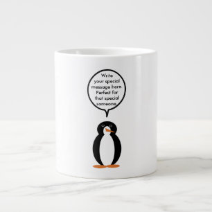 Taza De Café Gigante Traje de Cumpleaños Hablando Sra. Pingüino Persona