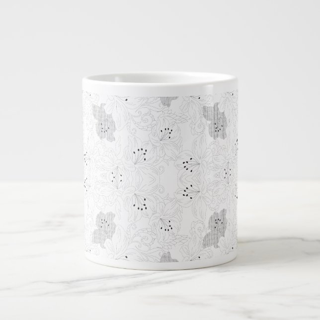 Taza De Café Gigante Transparent Grid Overlay – Editable PNG Texture (Frente)