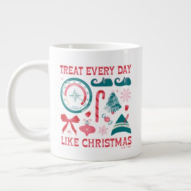 Taza De Café Gigante Tratar todos los días como Navidades (Izquierda)