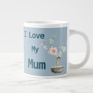 Taza De Café Gigante Trendy Girly I Love My Mom