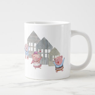 Taza De Café Gigante Tres Cerditos con sus casas