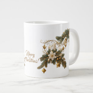 Taza De Café Gigante Tres Navidades de velas blancas