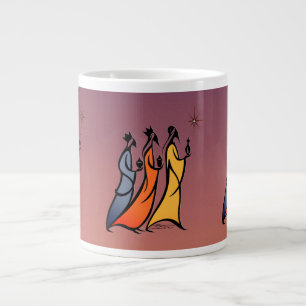Taza De Café Gigante Tres Reyes Magos minimalistas