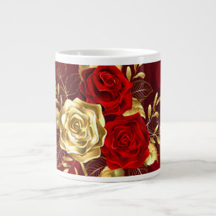 Taza De Café Gigante Tres Rosas Joyas