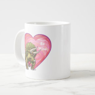 Taza De Café Gigante Triceratops Red Rose Heart