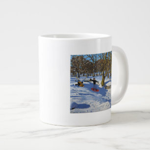 Taza De Café Gigante Trineo rojo Lomberdale Pasillo Derbyshire 2014