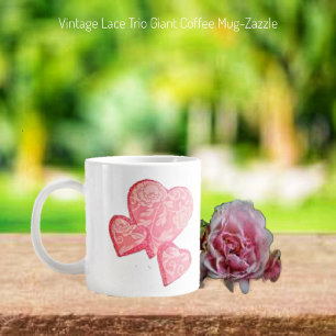 Taza De Café Gigante Trío de encaje vintage