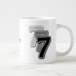 Taza De Café Gigante Triple Seven Gráfico – Arte Moderno Minimalista