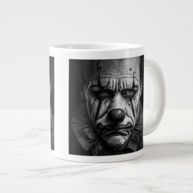 Taza De Café Gigante Triste payaso Jumbo Mug (Derecha)