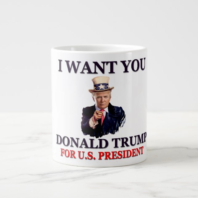Taza De Café Gigante Triunfo del tío Sam para el presidente (Frente)