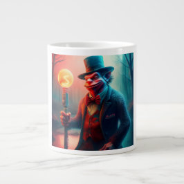Taza De Café Gigante Troll Burlón Pasea por Bosque Carbonizado