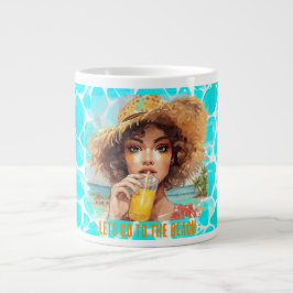 Taza De Café Gigante Tropical Beach, Lets Go to The Beach 