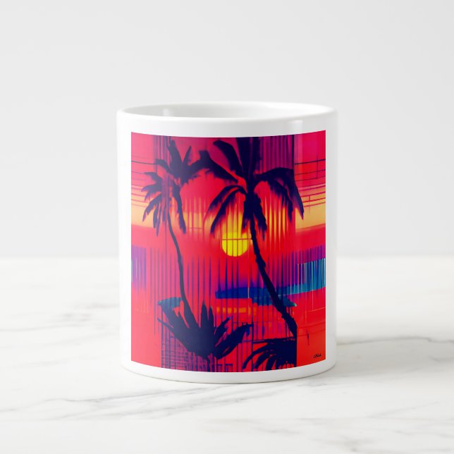 Taza De Café Gigante Tropical Escape Fantasy (Frente)