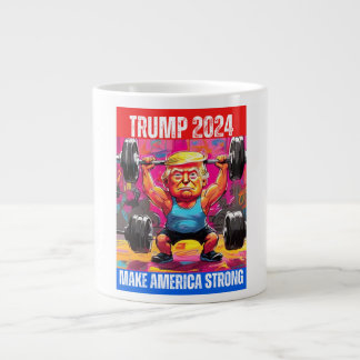 TAZA DE CAFÉ GIGANTE TRUMP 2024 HACE A ESTADOS UNIDOS FUERTE