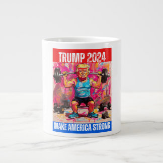 TAZA DE CAFÉ GIGANTE TRUMP 2024 HACE A ESTADOS UNIDOS FUERTE