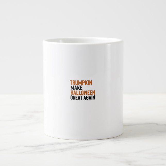Taza De Café Gigante Trumpkin de Halloween: Haz que Halloween sea grand (Frente)
