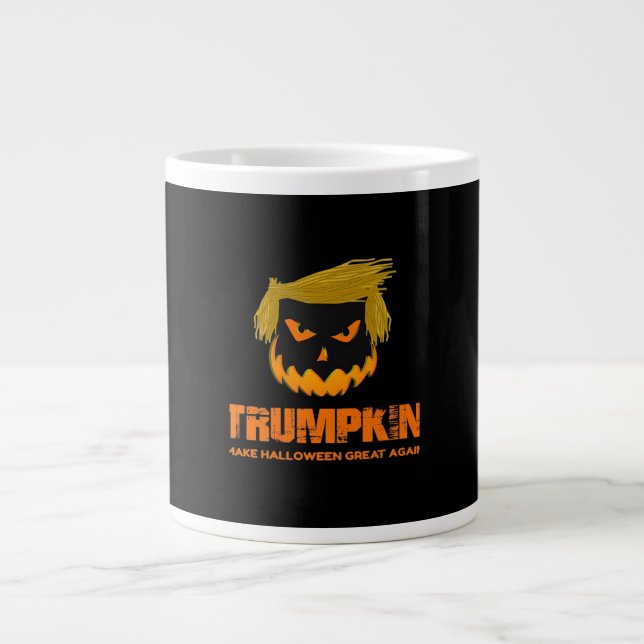 Taza De Café Gigante Trumpkin, vuelve a hacer que Halloween sea grande (Frente)