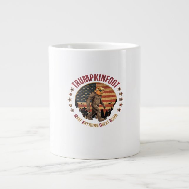 Taza De Café Gigante Trumpkinfoot Bigfoot Trumpkin hace todo grande (Frente)
