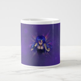 Taza De Café Gigante TSDS: Arte de portada del libro Queen Irana Delphi