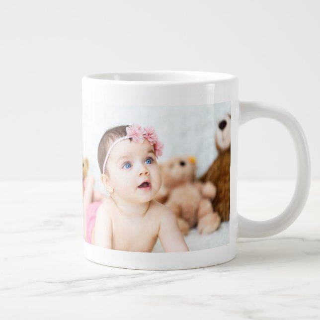 Taza De Café Gigante TU collage de 2 fotos| empresa familiar de amigos (Derecha)
