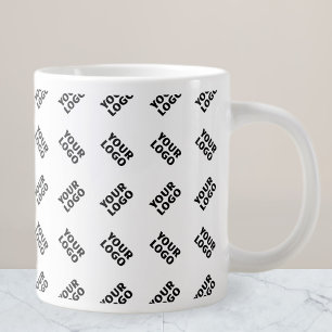 Taza De Café Gigante Tu Logotipo   Patrón simple alternante repetitivo