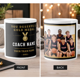 Taza De Café Gigante Tú Mereces una Foto del Equipo de Entrenador con M