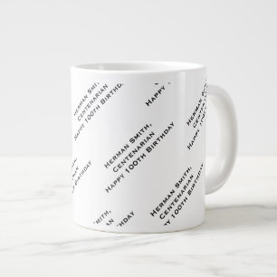 Taza De Café Gigante Tu patrón de texto en todo el mundo de la impresió