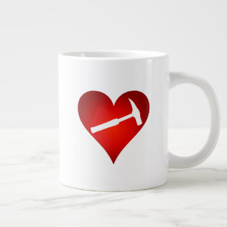 Taza De Café Gigante Tu rocas mi mundo: el corazón de los martillo rock