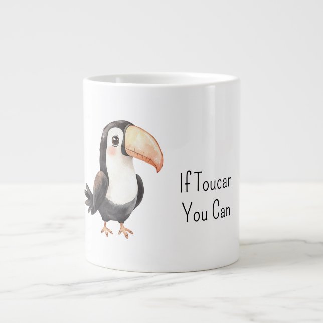 Taza De Café Gigante Tucán negro   (Frente)