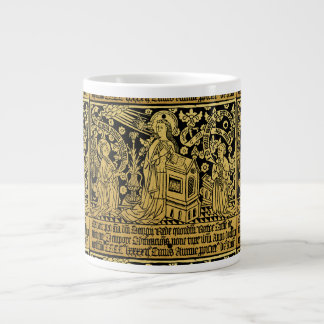 Taza De Café Gigante Tudor Brass Rubbing Anunciación Mary Angel
