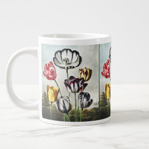 Taza De Café Gigante Tulipanes Multicolor al Estilo Regency Malhumorado